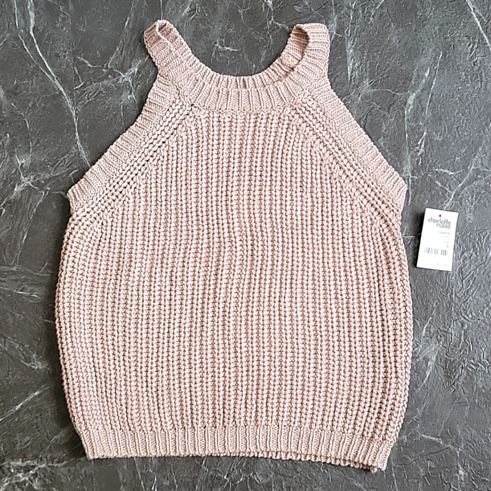 Sweater knit tank top